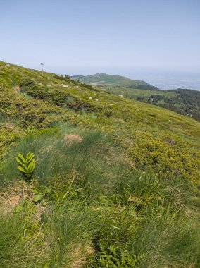 Bulgaristan 'ın Vitosha Dağı' nın Muhteşem Bahar Panoraması