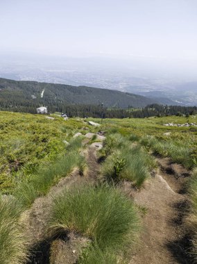 Bulgaristan 'ın Vitosha Dağı' nın Muhteşem Bahar Panoraması
