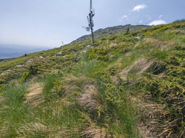 Bulgaristan 'ın Vitosha Dağı' nın Muhteşem Bahar Panoraması