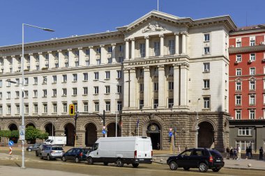 SOFYA, BULGARIA - 13 Eylül 2025: Bulgaristan 'ın Sofya Şehir Merkezi Panoramik Görünümü