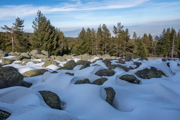 Vitosha Dağı 'nın kış manzarası, Sofya Şehir Bölgesi, Bulgaristan