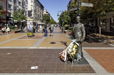 SOFYA, BULGARIA - 19 Eylül 2025: Bulgaristan 'ın Sofya Şehir Merkezi Panoramik Görünümü
