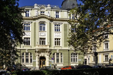 SOFYA, BULGARIA - 19 Eylül 2025: Bulgaristan 'ın Sofya Şehir Merkezi Panoramik Görünümü