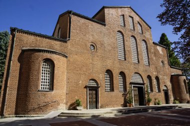 SOFYA, BULGARIA - 19 Eylül 2025: Bulgaristan 'ın Sofya Şehir Merkezi Panoramik Görünümü