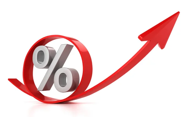 Red Arrow Percent Royalty Free Stock Photos