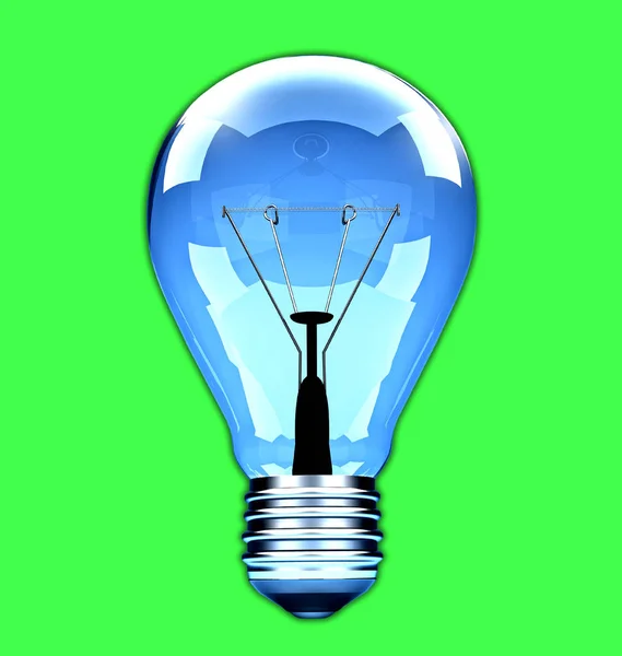 Icon Blue Light Bulb — Stock Photo, Image