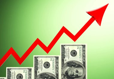 Dolar kırmızı arrow.3d