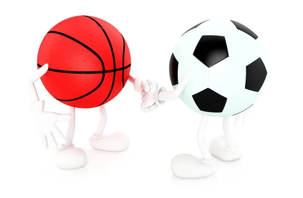 Fotboll och basket — Stockfoto