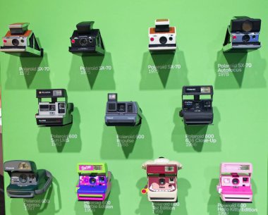Las Vegas, Nv, Abd, 8 Ocak 2019: Ces'teki polaroid coşku, çığır açan Polariod anlık kameraların tarihini ziyaretçilere anlatıyor                            
