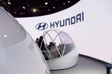  Las Vegas, Nv, Abd, 8 Ocak 2019: Otomatik araç teknolojisindeki gelişmeleri teşvik eden Hyundai'nin 2019 Ces fuarında geleceğe girin.                           