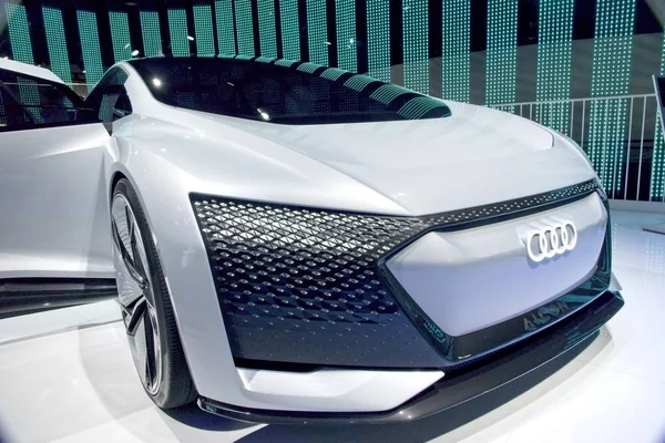 Las Vegas Enero 2019 Audi Exhibe Concepto Avanzado Automóvil Autónomo — Foto de Stock