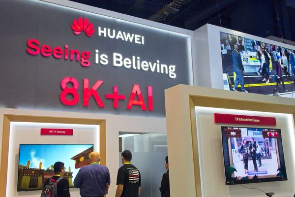 Las Vegas Enero 2019 Pesar Contradicción Política Huawei Asiste Exposición — Foto de Stock