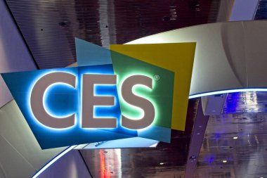 Las Vegas, Nv, ABD, 8 Ocak 2019: Bir işareti wlecomes ziyaretçilere yıllık 2019 tüketici elektroniği binlerce elektronik ürünler ve üzerinde 180.000 visiitors yeniliklere vitrine Fuarı (Ces) içinde Las Vegas,.                       