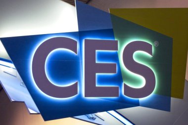 Las Vegas, Nv, ABD, 8 Ocak 2019: Bir işareti wlecomes ziyaretçilere yıllık 2019 tüketici elektroniği binlerce elektronik ürünler ve üzerinde 180.000 visiitors yeniliklere vitrine Fuarı (Ces) içinde Las Vegas,.                       