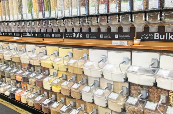 Bulk food dispensers of healthy nuts, grains, pasta, spices and much more.