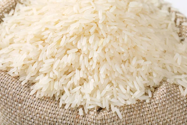 Beyaz Uzun Taneli Pirinç Ayrıntı Dolu Çanta — Stok fotoğraf