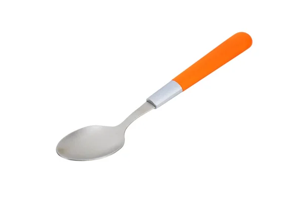 Small Table Spoon Orange Handle — Stock Photo, Image