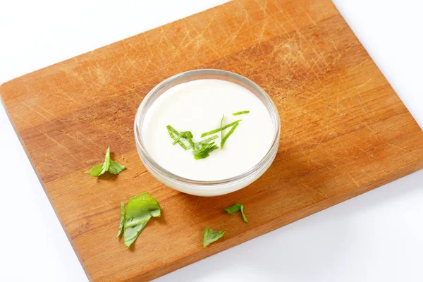 Kom Van Romige Salade Dressing Met Smaak — Stockfoto