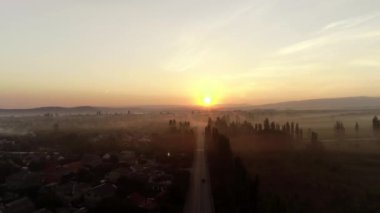 Kırım. Alan. Sunrise. Doğa. Anten. 4k. Drone