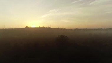 Kırım. Alan. Sunrise. Doğa. Anten. 4k. Drone