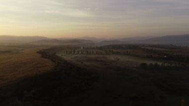 Kırım. Alan. Sunrise. Doğa. Anten. 4k. Drone