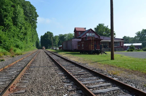 Railroad Tracks Rural Area — Stock Photo, Image