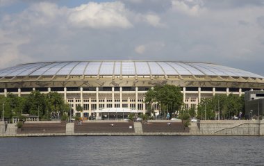Moskova, Rusya 23 Mayıs 2018: Moskova büyük arena (Stadium) spor Luzhniki Olimpiyat karmaşık--Rusya 2018 FIFA Dünya Kupası Stadyumu    