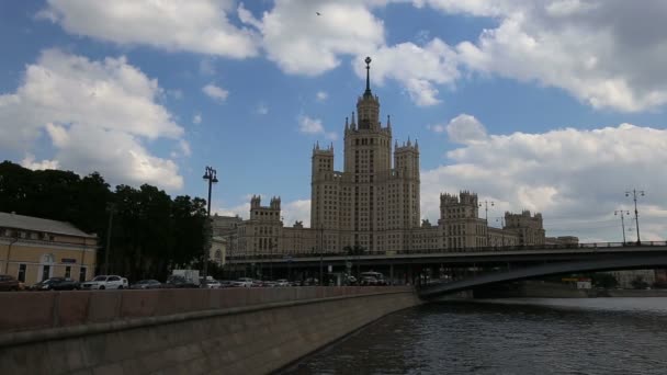 Moscú Rusia Mayo 2018 Edificio Kotelnicheskaya Embankment Moscú Rusia Uno — Vídeo de stock