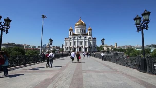 Moscú Rusia Mayo 2018 Catedral Cristo Salvador Día Moscú Rusia — Vídeos de Stock