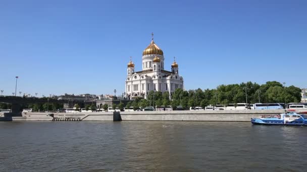 Moskva Maj 2018 Kristus Frälsarens Katedral Dag Moskva Ryssland — Stockvideo