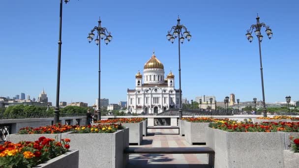 Moskau Russland Mai 2018 Christuskathedrale Tag Moskau Russland — Stockvideo