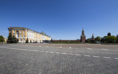 Moskova, Rusya 11 Mayıs 2018: Moskova Kremlin, Rusya (gün içinde)