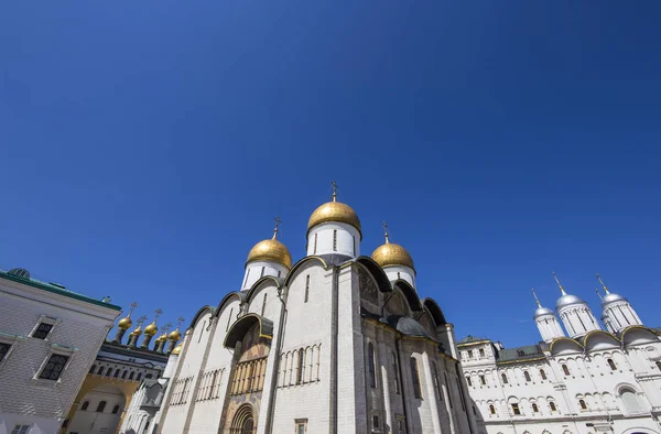 Insidan Moskva Kreml Dag Assumption Katedralen Domkyrkan Dormition Uspensky Sobor — Stockfoto