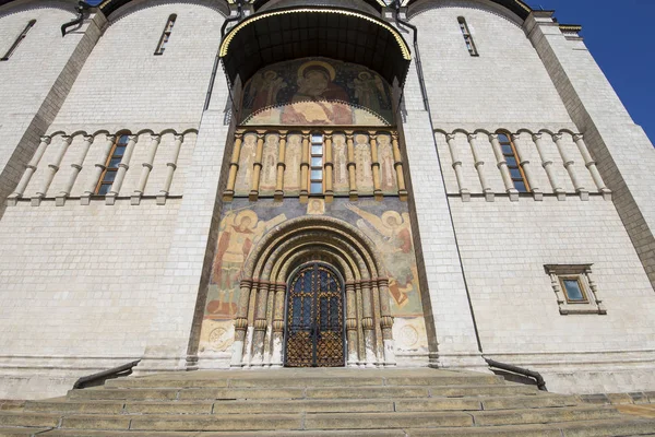 Dentro Kremlin Moscou Rússia Dia Catedral Assunção Catedral Dormição Uspensky — Fotografia de Stock