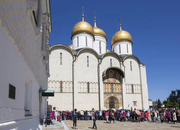 Moskva Maj 2018 Insidan Moskva Kreml Dag Assumption Katedralen Domkyrkan — Stockfoto