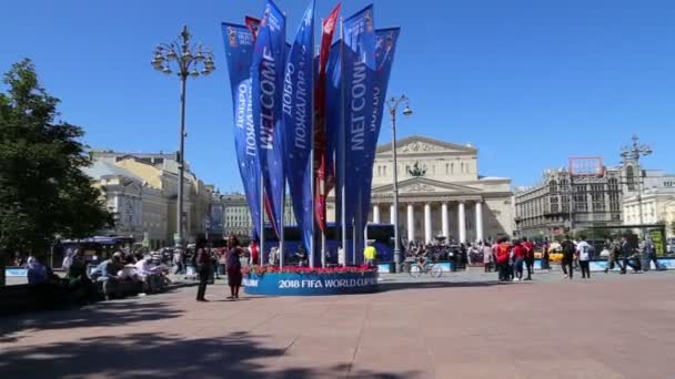 Moskova Rusya June15 2018 Bayraklar 2018 Rusya Nın Dünya Kupası — Stok video