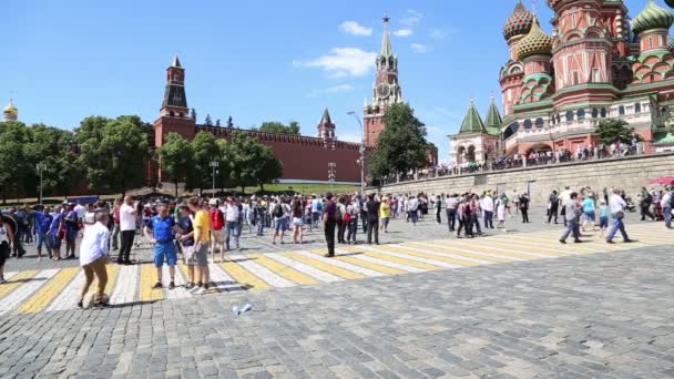 June15 Москва 2018 Футбольні Вболівальники Вулиця Москві 2018 Році Чемпіонат — стокове відео