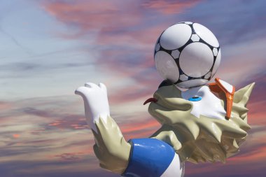 Moskova, Rusya June17, 2018 FIFA Dünya Kupası Rusya--kurt Zabivaka'nın 2018:Official maskotu. Moskova  