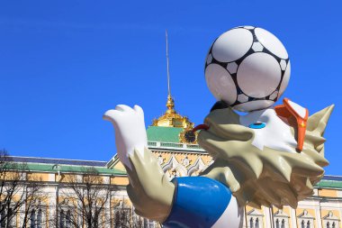 Moskova, Rusya June17, 2018 FIFA Dünya Kupası Rusya--kurt Zabivaka'nın 2018:Official maskotu. Moskova  