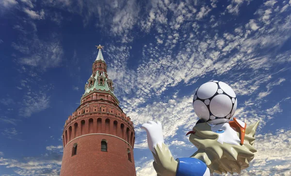 Moskova, Rusya June17, 2018 FIFA Dünya Kupası Rusya--kurt Zabivaka'nın 2018:Official maskotu. Moskova  