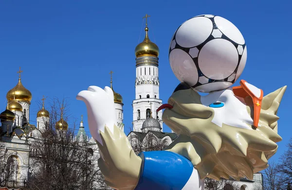 Moskova, Rusya June17, 2018 FIFA Dünya Kupası Rusya--kurt Zabivaka'nın 2018:Official maskotu. Moskova  
