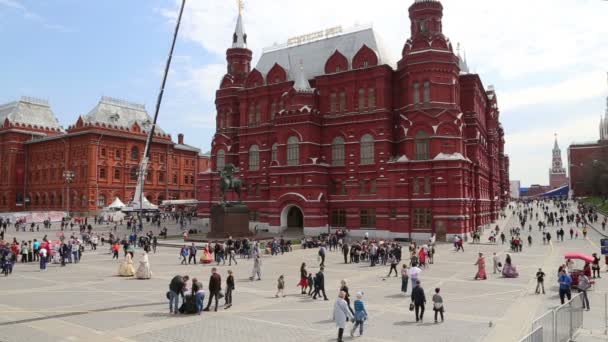 Moscú Rusia Abril 2018 Museo Histórico Estatal Plaza Roja Moscú — Vídeos de Stock