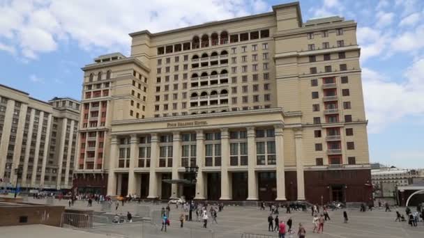 Moscou Russie Avril 2018 Façade Hôtel Four Seasons Hôtel Moskva — Video