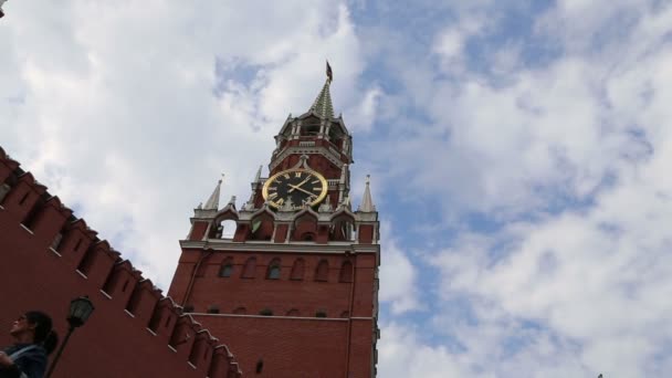 Torre Spassky Moscou Kremlin Rússia — Vídeo de Stock