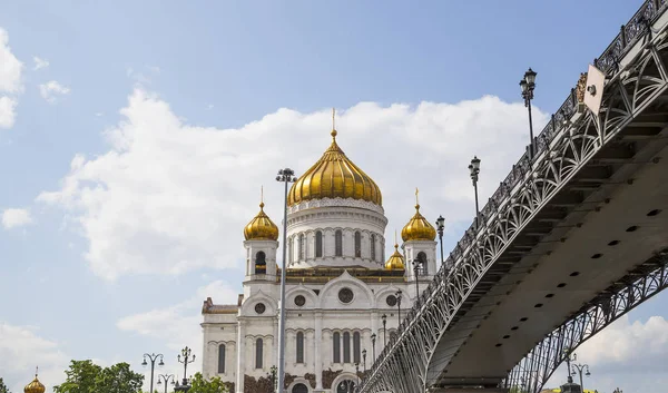 Christus Verlosser Kathedraal Dag Moskou Rusland — Stockfoto