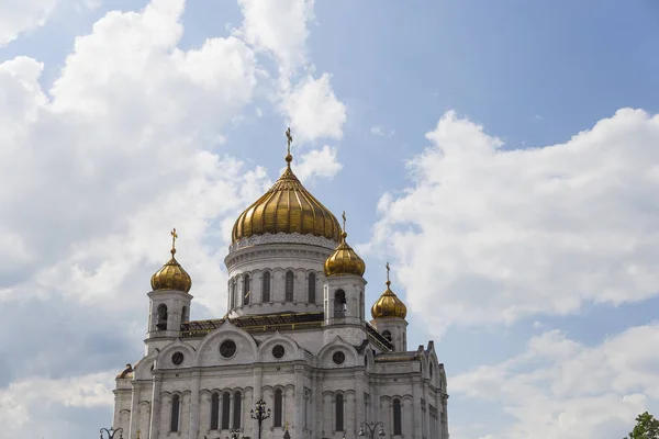 Christus Verlosser Kathedraal Dag Moskou Rusland — Stockfoto