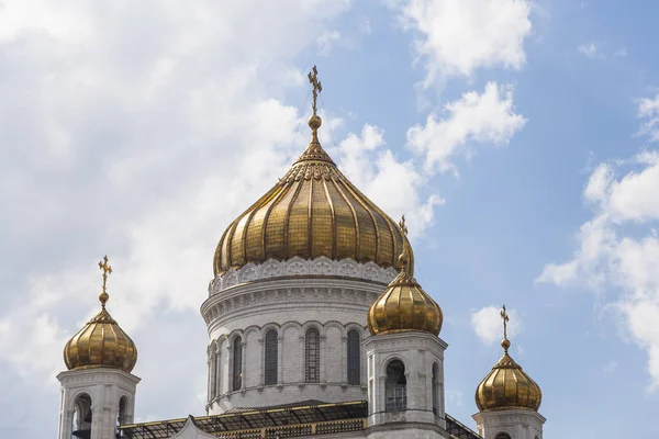 Christus Verlosser Kathedraal Dag Moskou Rusland — Stockfoto