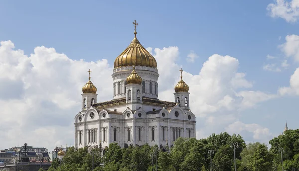 Kristus Frälsarens Katedral Dag Moskva Ryssland — Stockfoto