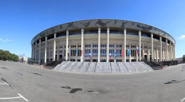 Moskova, Rusya 10 Ağustos 2018: Moskova büyük arena (Stadium) spor Luzhniki Olimpiyat karmaşık--2018 FIFA Dünya Kupası Rusya (panorama Stadyumu)    