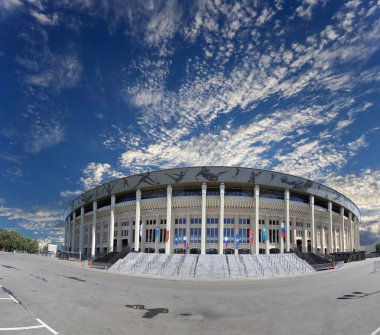 Moskova, Rusya 10 Ağustos 2018: Moskova büyük arena (Stadium) spor Luzhniki Olimpiyat karmaşık--2018 FIFA Dünya Kupası Rusya (panorama Stadyumu)    